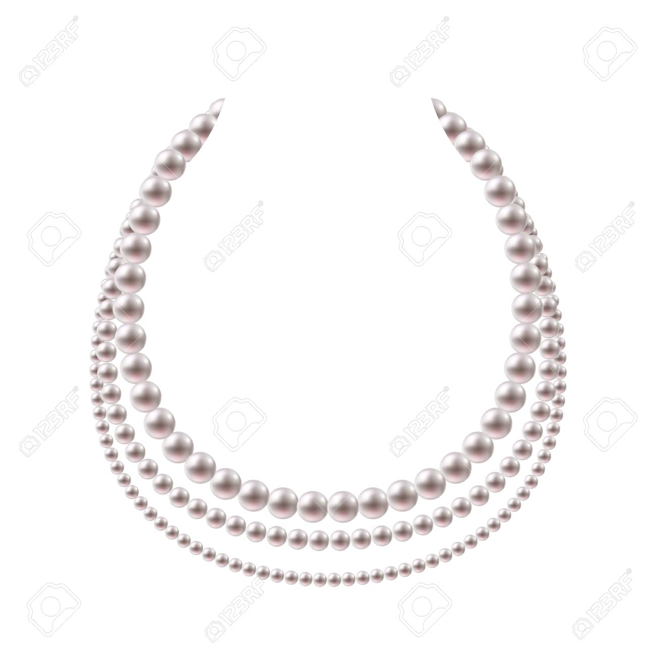 パールビーズネックレスデザイン のイラスト素材 ベクタ Image