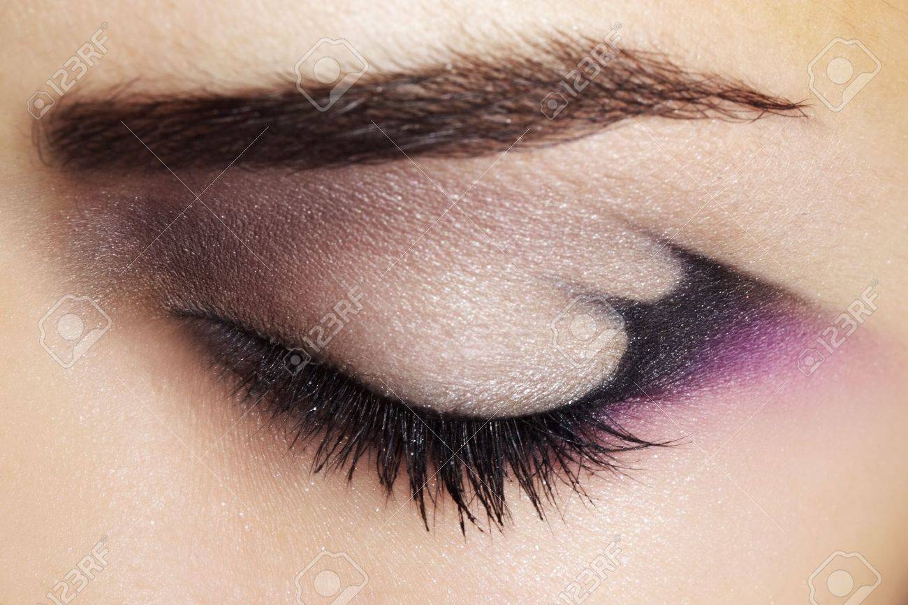Purple Eye Makeup Beautiful eye makeup close up - 15442546 Purple Eye Makeup Beautiful eye makeup close up - 15442546
