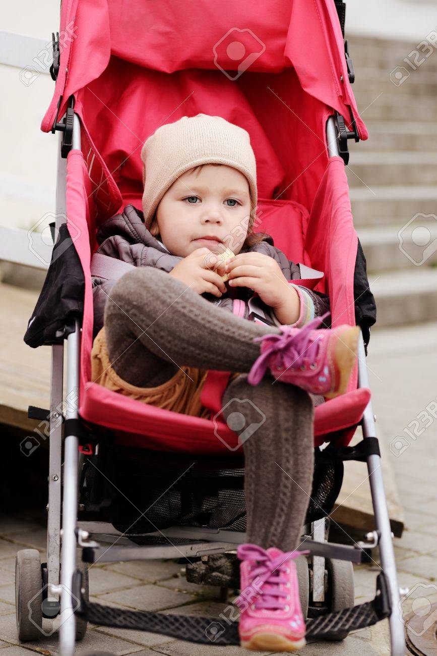 pink toddler stroller
