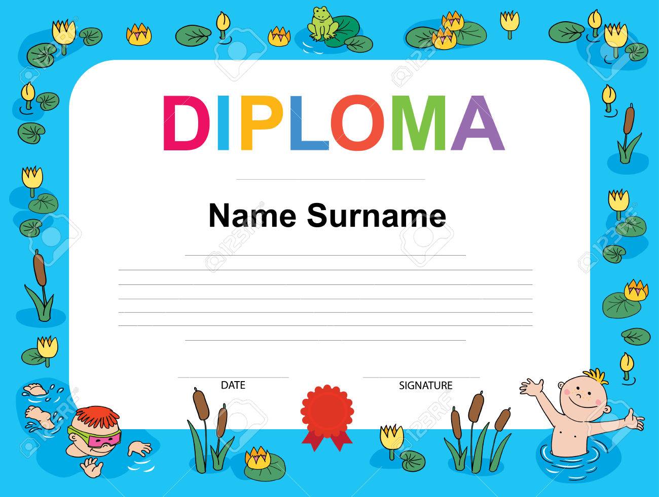 swimming certificates template