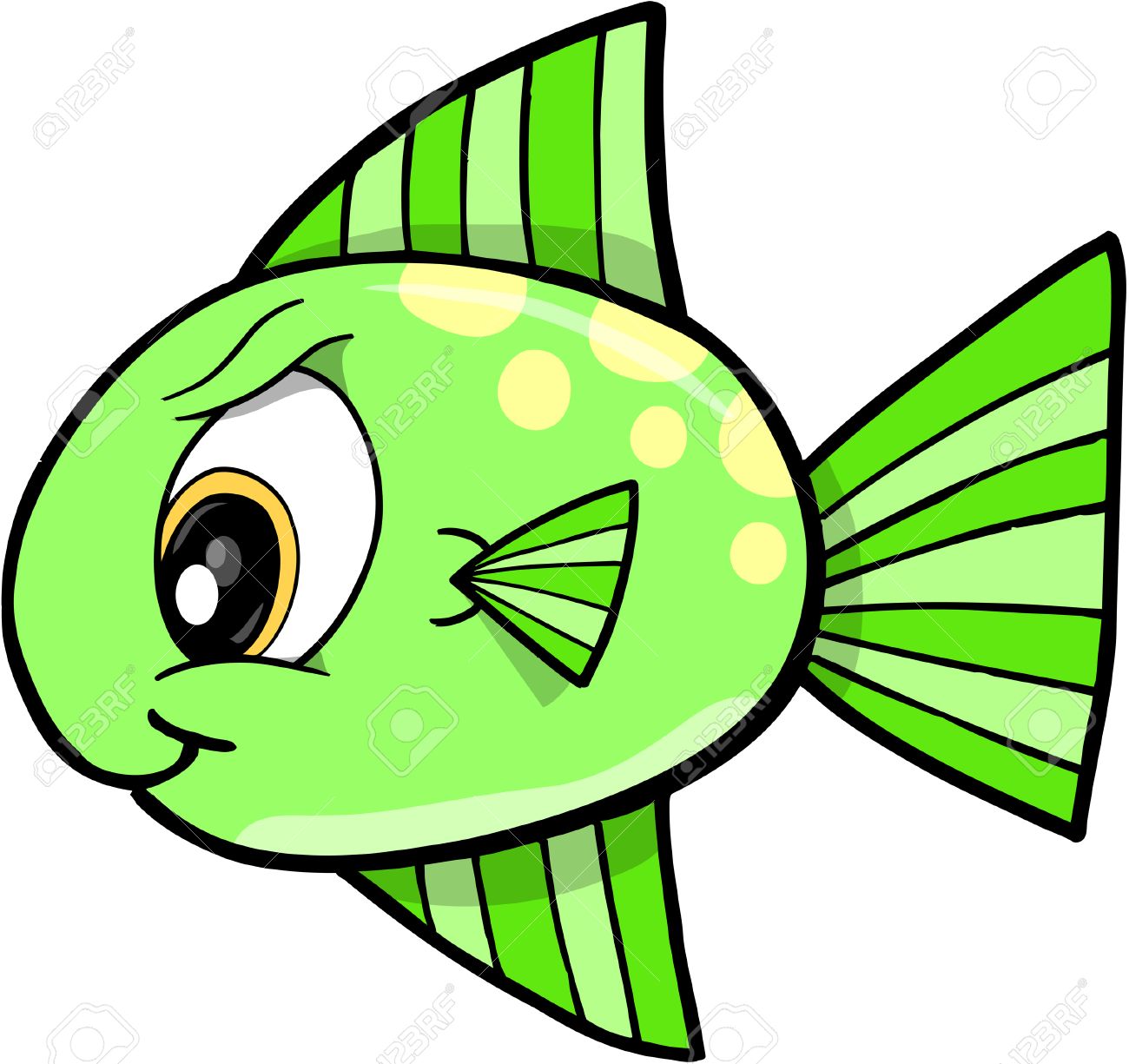 mean fish illustration royalty