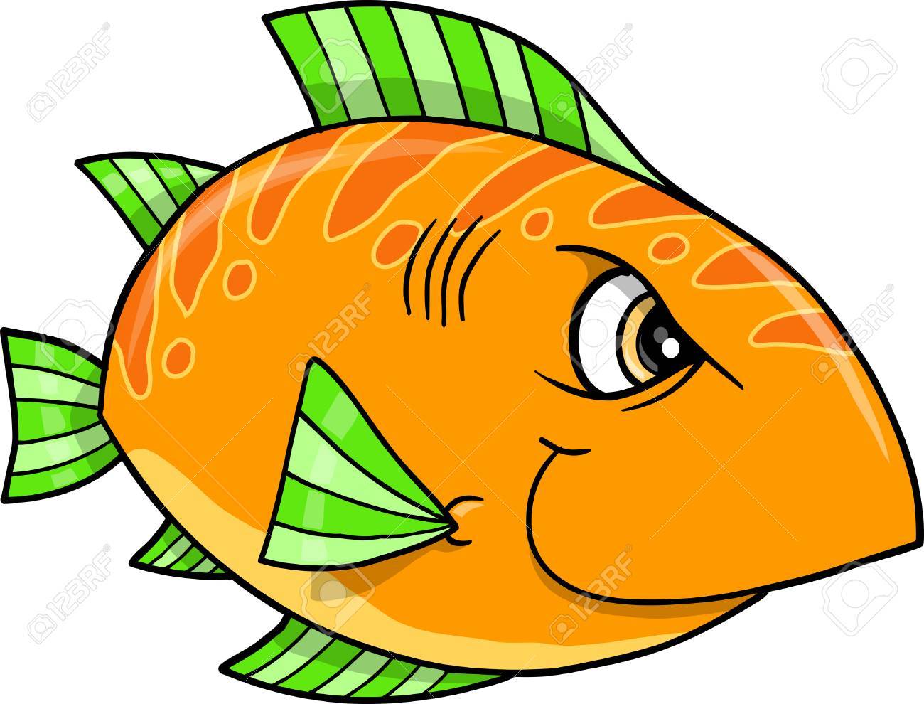 mean tough fish illustration