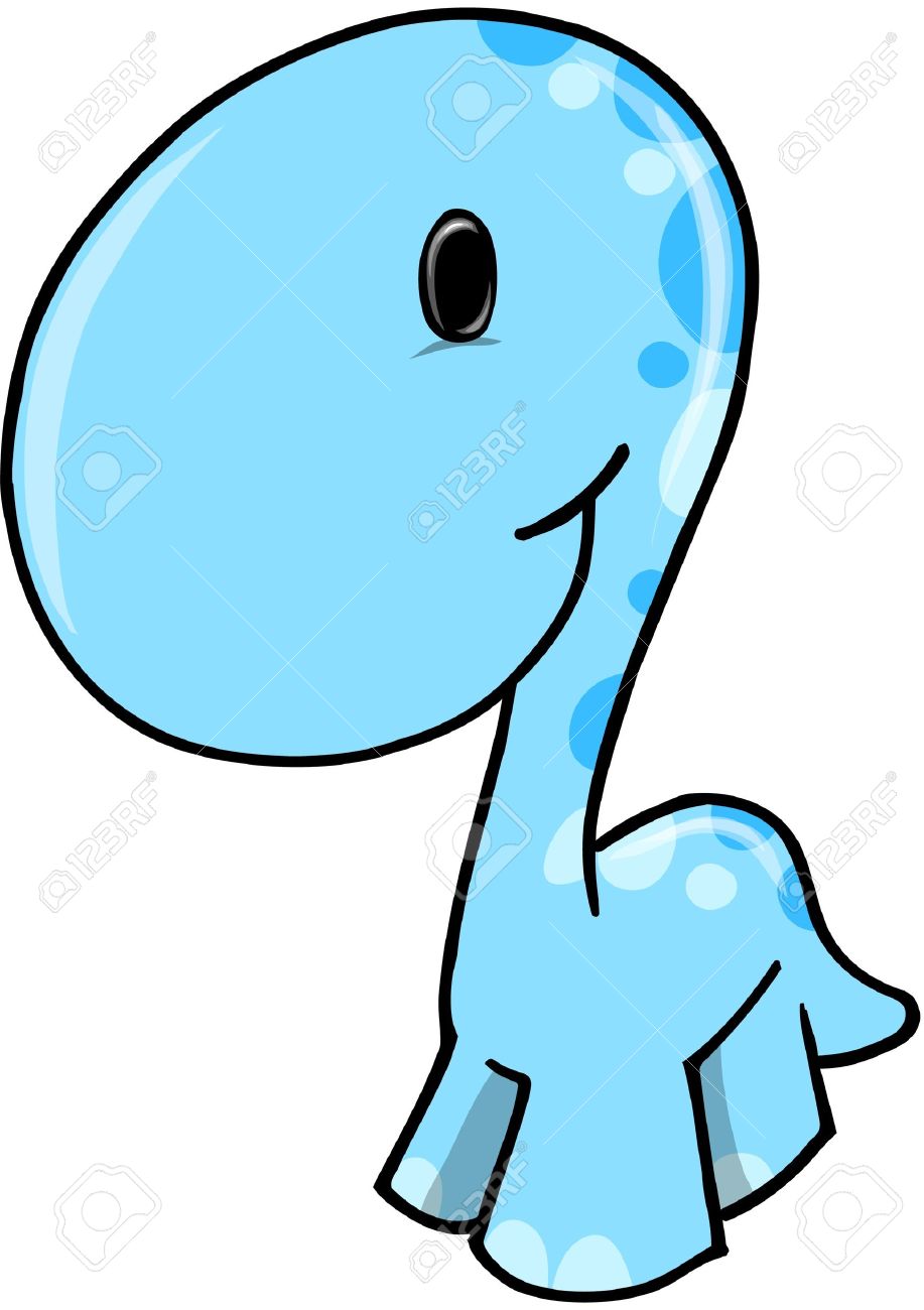 Cute Baby Dinosaur Vector Illustration Royalty Free Cliparts