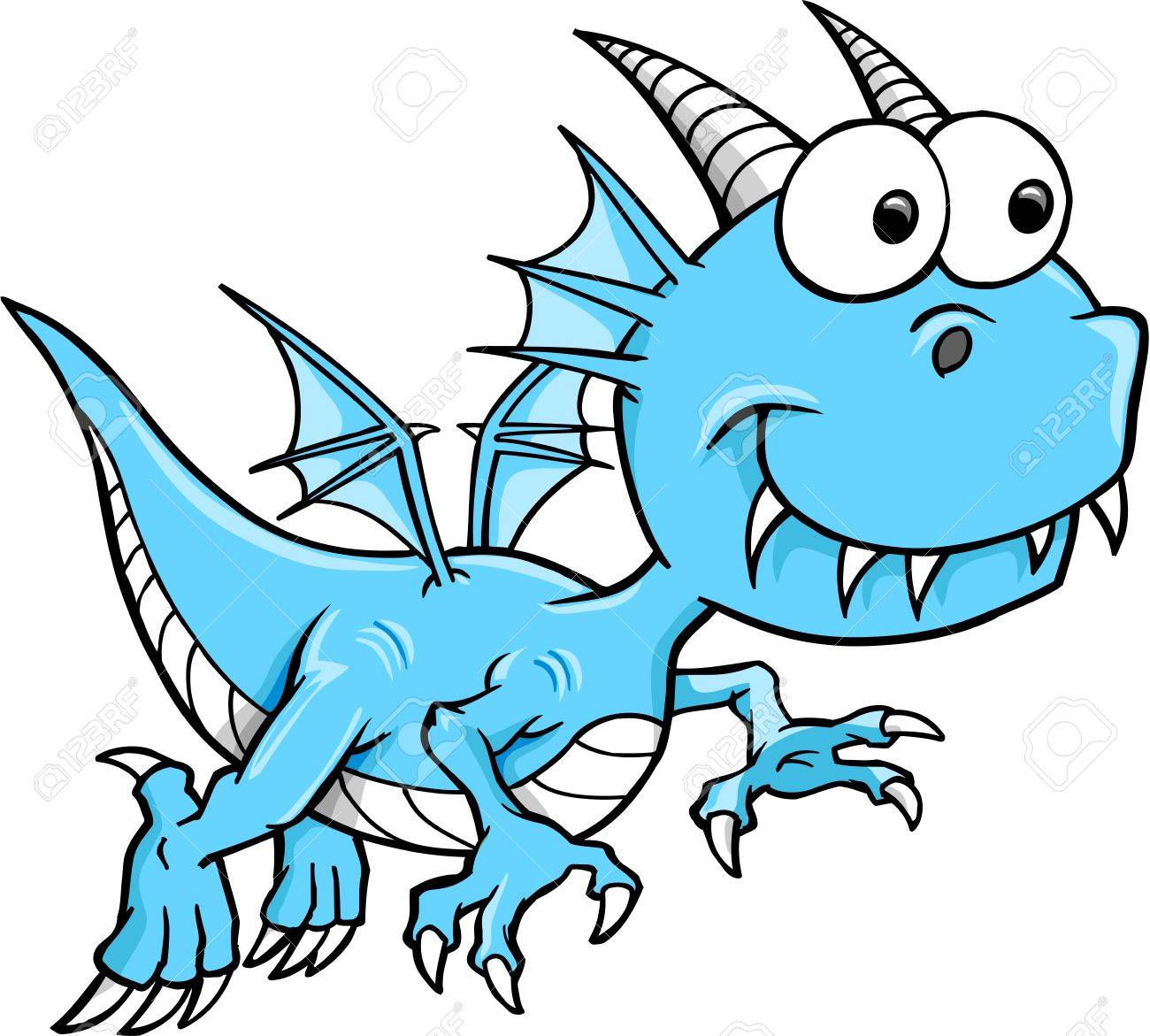 Goofy Silly Blue Dragon Vector Animal Illustration Art Royalty Free SVG,  Cliparts, Vectors, and Stock Illustration. Image 12151174.