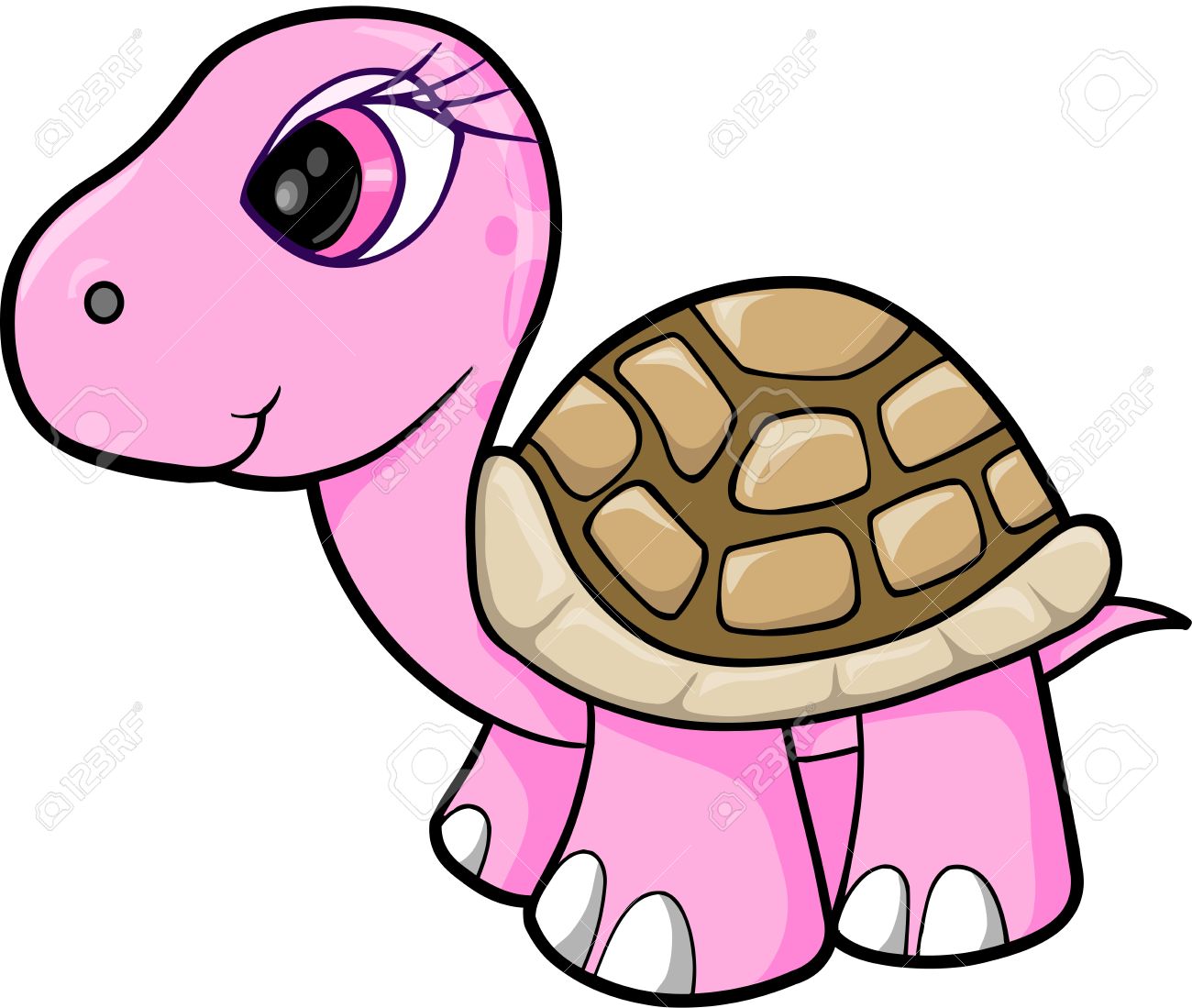 Pink Girl Turtle Animal Wildlife Vector Illustration Art Royalty Free SVG,  Cliparts, Vectors, and Stock Illustration. Image 12415086.