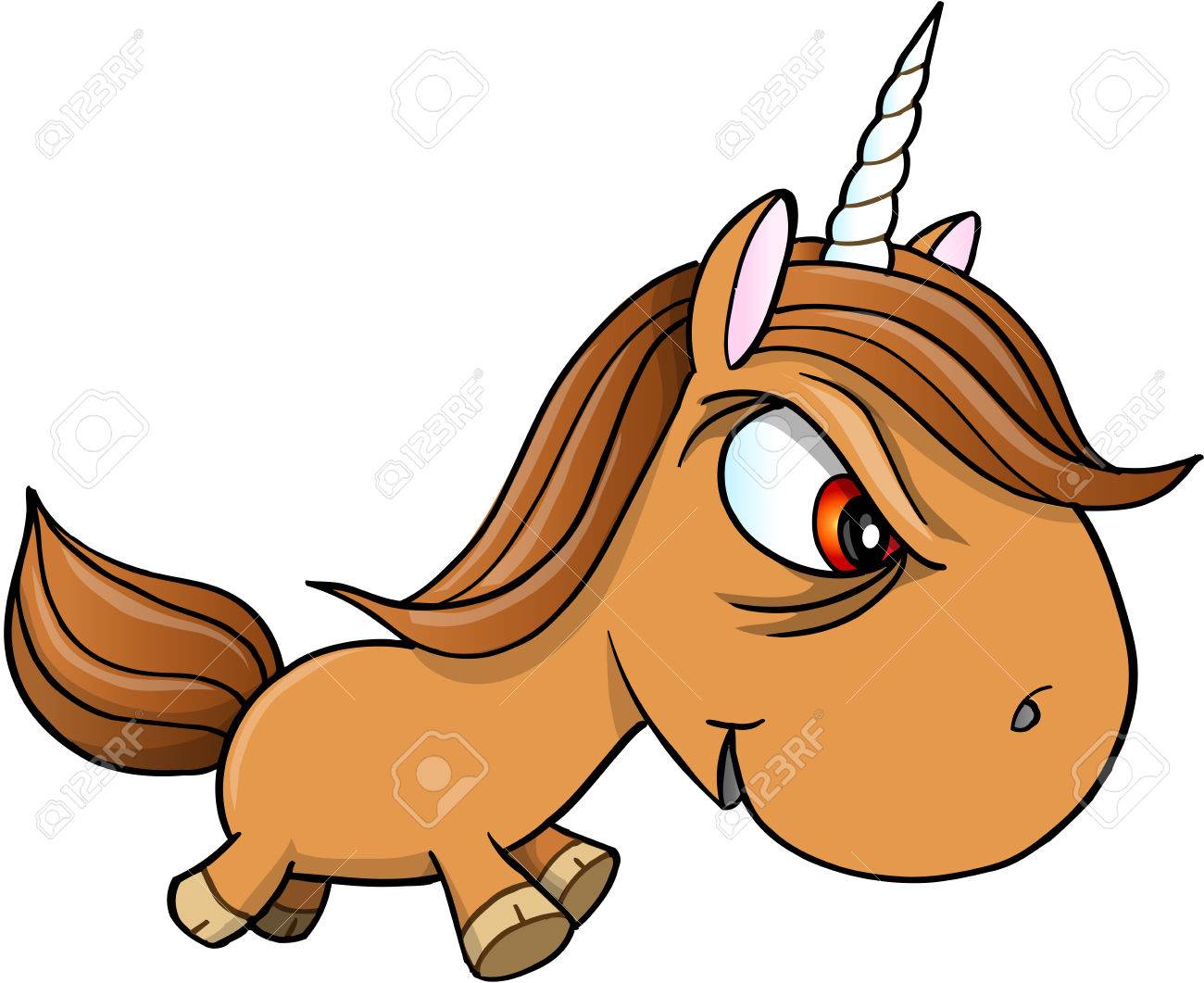 タフな悪いユニコーン ベクトル イラスト のイラスト素材 ベクタ Image