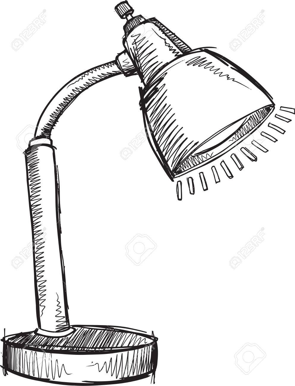 doodle sketch lamp vector illustration art royalty free cliparts art doodle