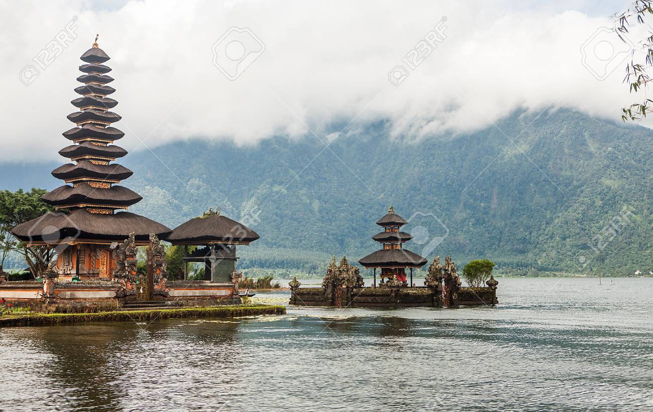 Pura Ulun Danu Bratan Hindu Temple On Bratan Lake Bali