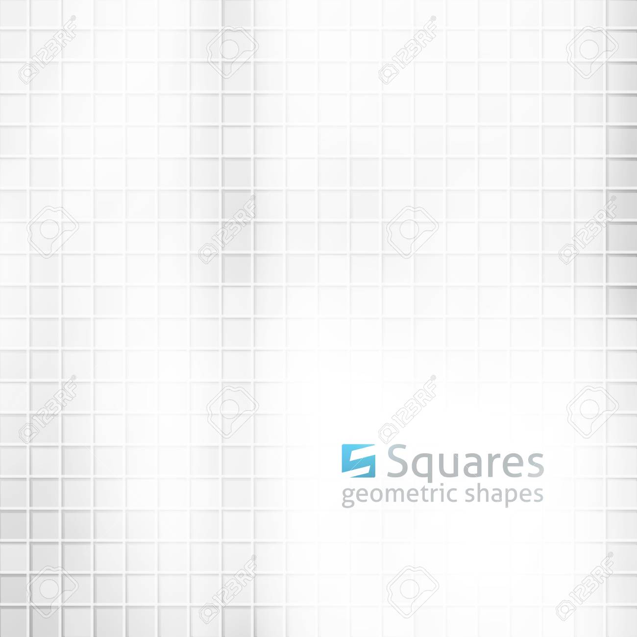 正方形と文字 S ライトグレー色の抽象的な背景をベクトルします のイラスト素材 ベクタ Image