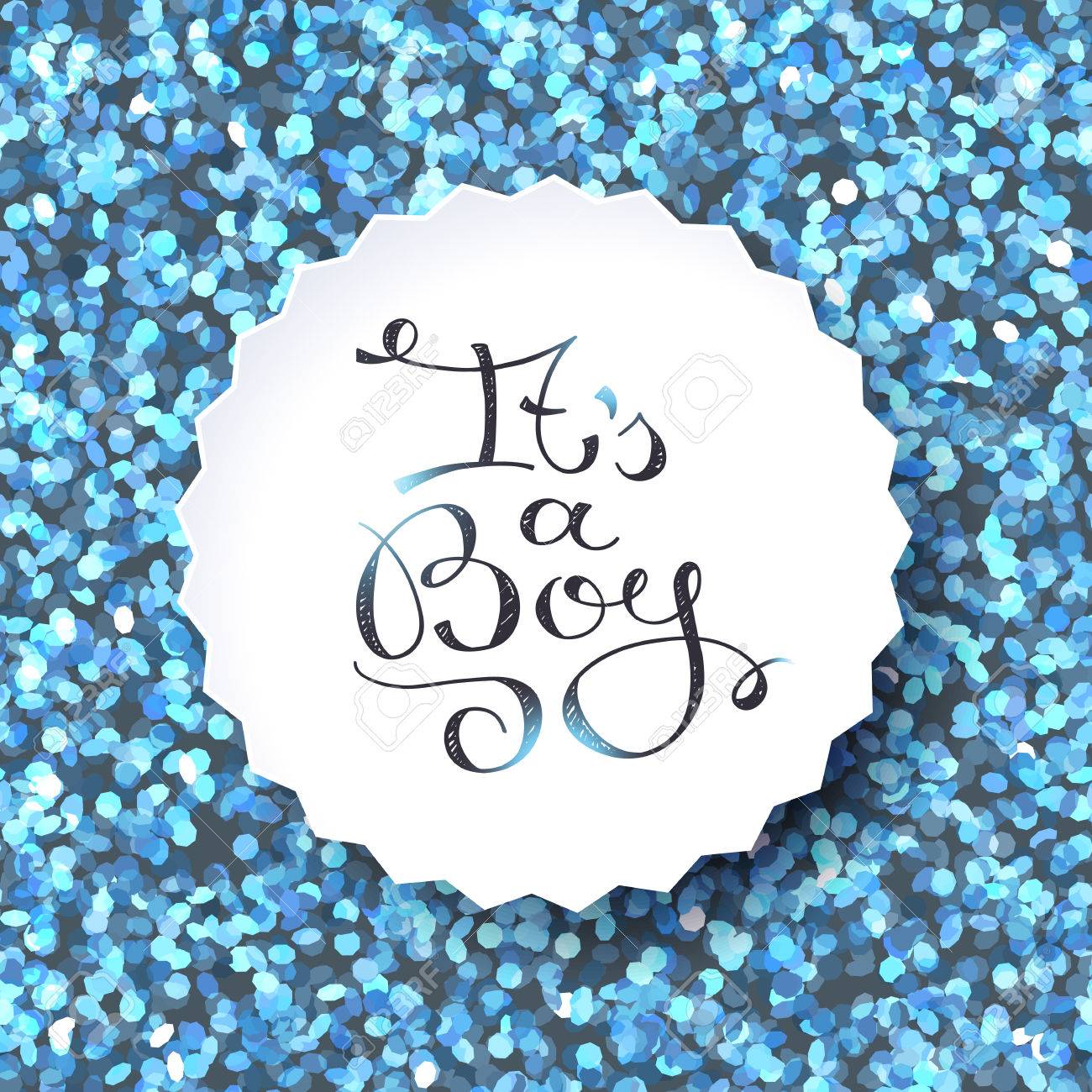 Its A Boy Vector Lettering On Sparkles Background Royalty Free Cliparts Vectors And Stock Illustration Image 56172212