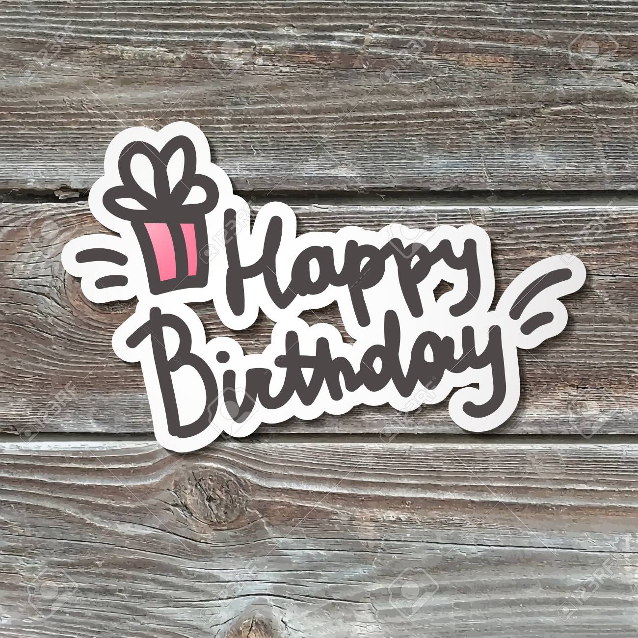 Joyeux Anniversaire Texte Ecrit Autocollant Papier Sur La Texture Du Bois Realiste Clip Art Libres De Droits Vecteurs Et Illustration Image Joyeux Anniversaire Texte Ecrit Autocollant Papier Sur La Texture Du Bois Realiste Clip Art Libres De Droits Vecteurs Et Illustration Image