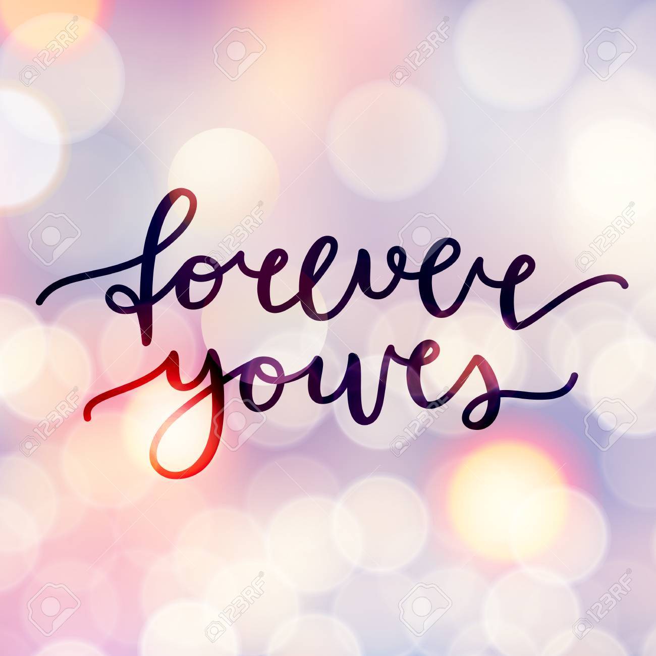 永遠にあなたはレタリング 手書きのテキストを持つベクトル カード のイラスト素材 ベクタ Image