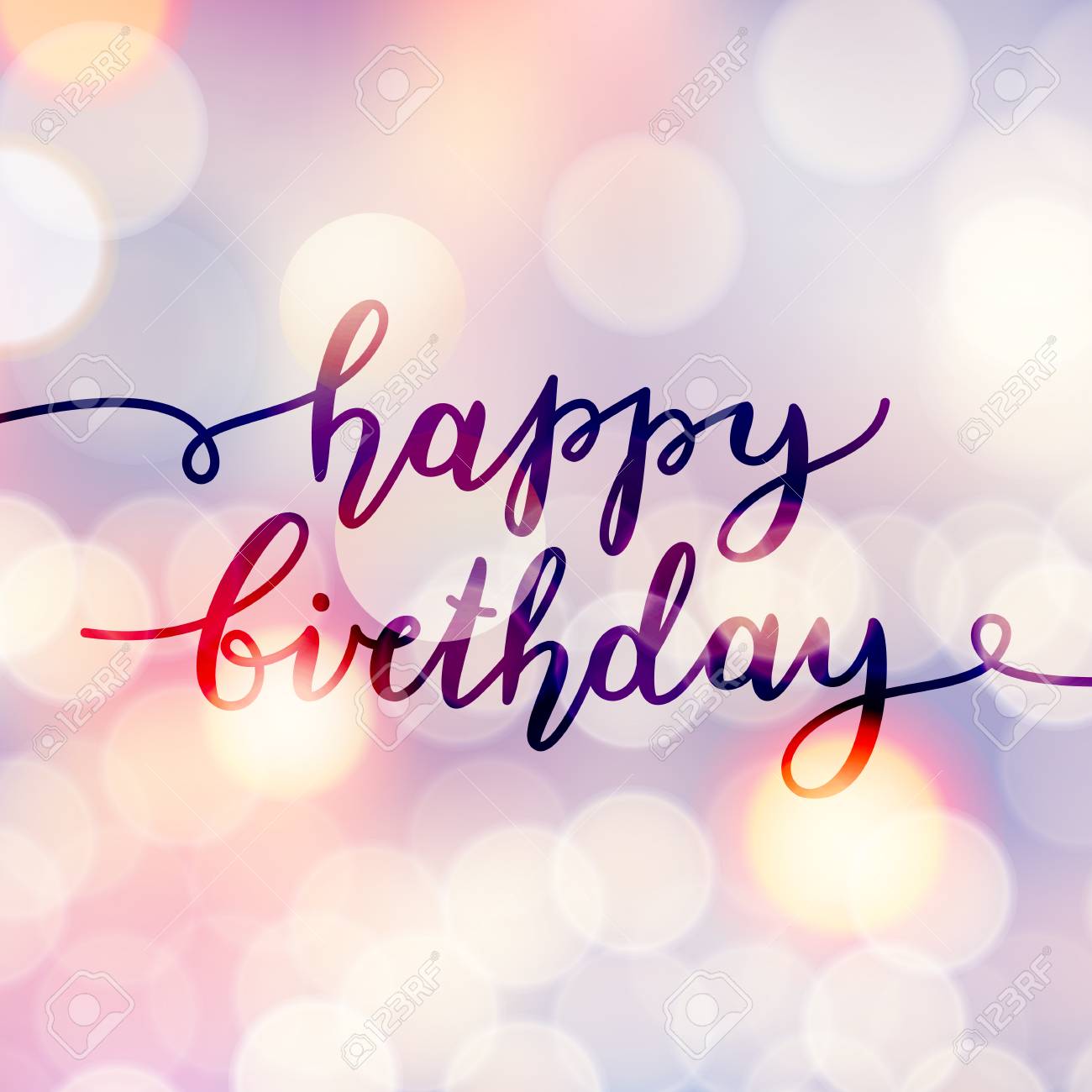 Joyeux Anniversaire Lettrage De Vecteur Modele De Carte De Voeux Clip Art Libres De Droits Vecteurs Et Illustration Image