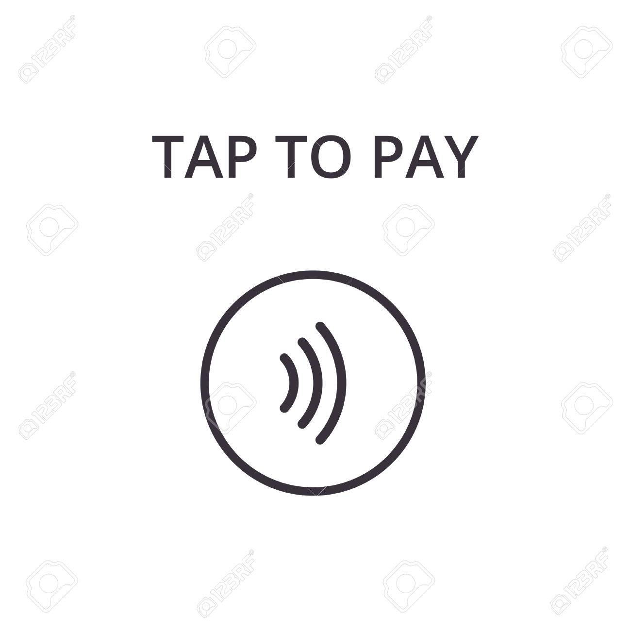 非接触型決済アイコン 支払い ベクトル記号をタップします のイラスト素材 ベクタ Image
