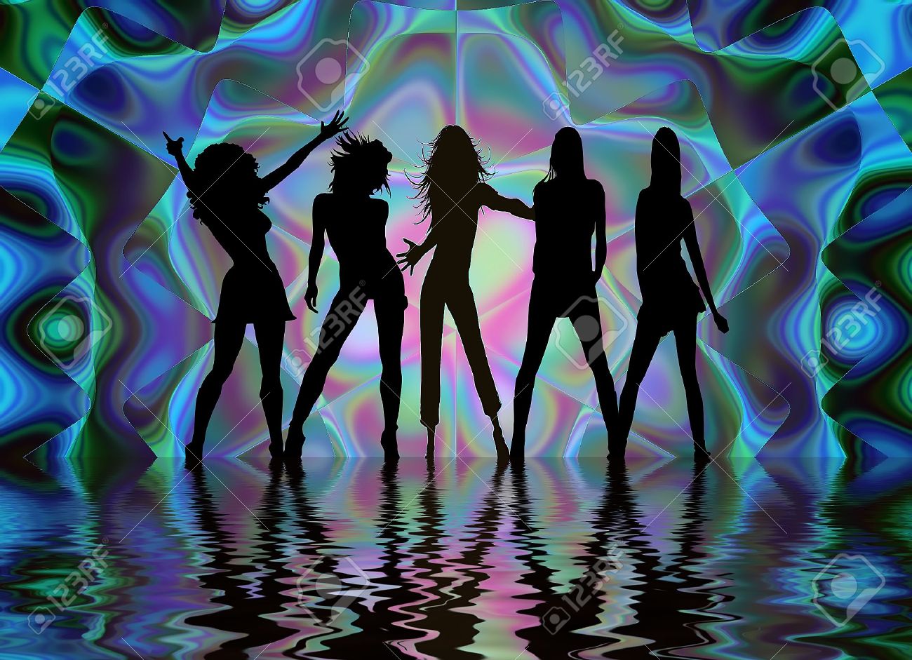 Set In A Night Club Dancing Girls Stock Photo, Picture and Royalty Free  Image. Image 4181192.