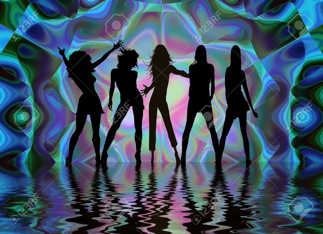 Set In A Night Club Dancing Girls Stock Photo, Picture And Royalty Free  Image. Image 4181192.