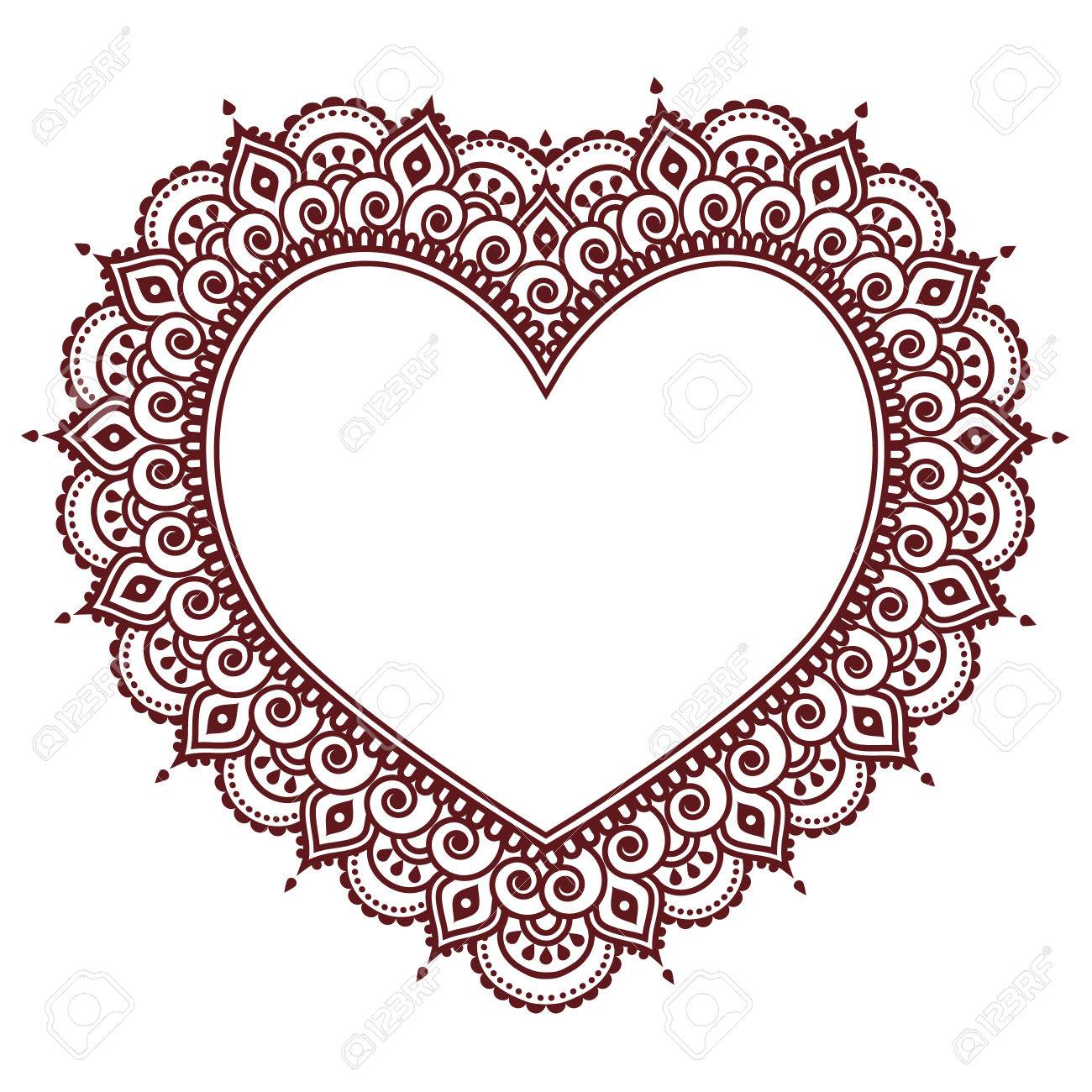 valentinstag grukarte mit herz mehndi indisches henna tattoo muster standard bild - Henna Tattoo Muster valentinstag grukarte mit herz mehndi indisches henna tattoo muster standard bild - Henna Tattoo Muster