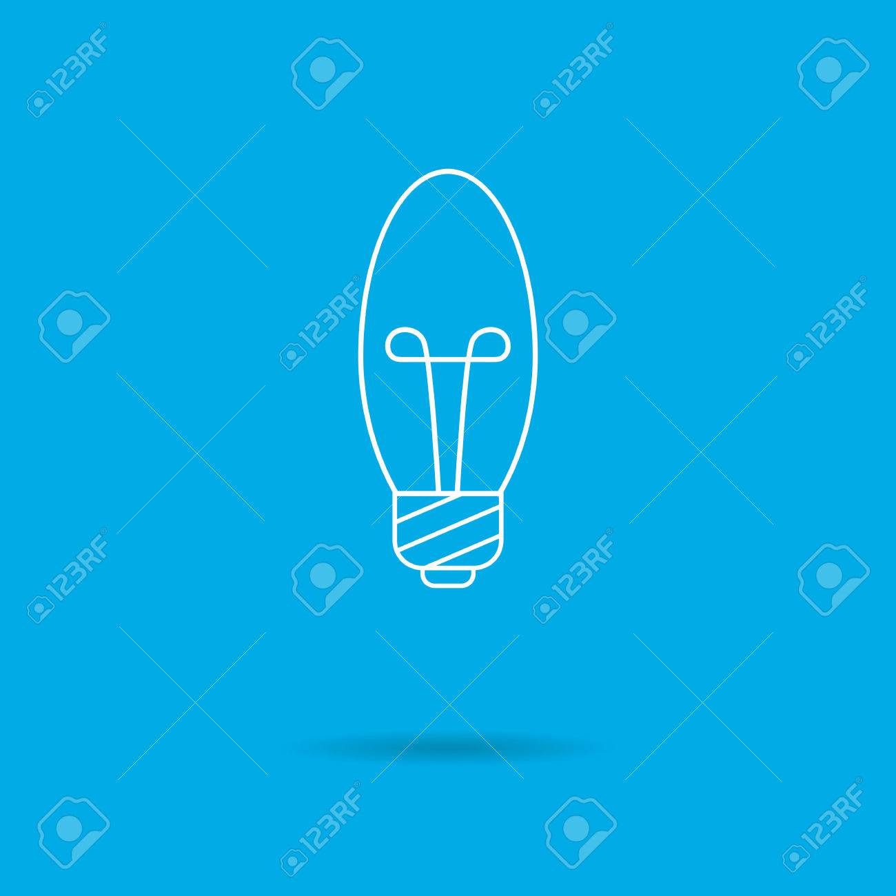 ミニオン キャンドル電球の線のアイコン のイラスト素材 ベクタ Image