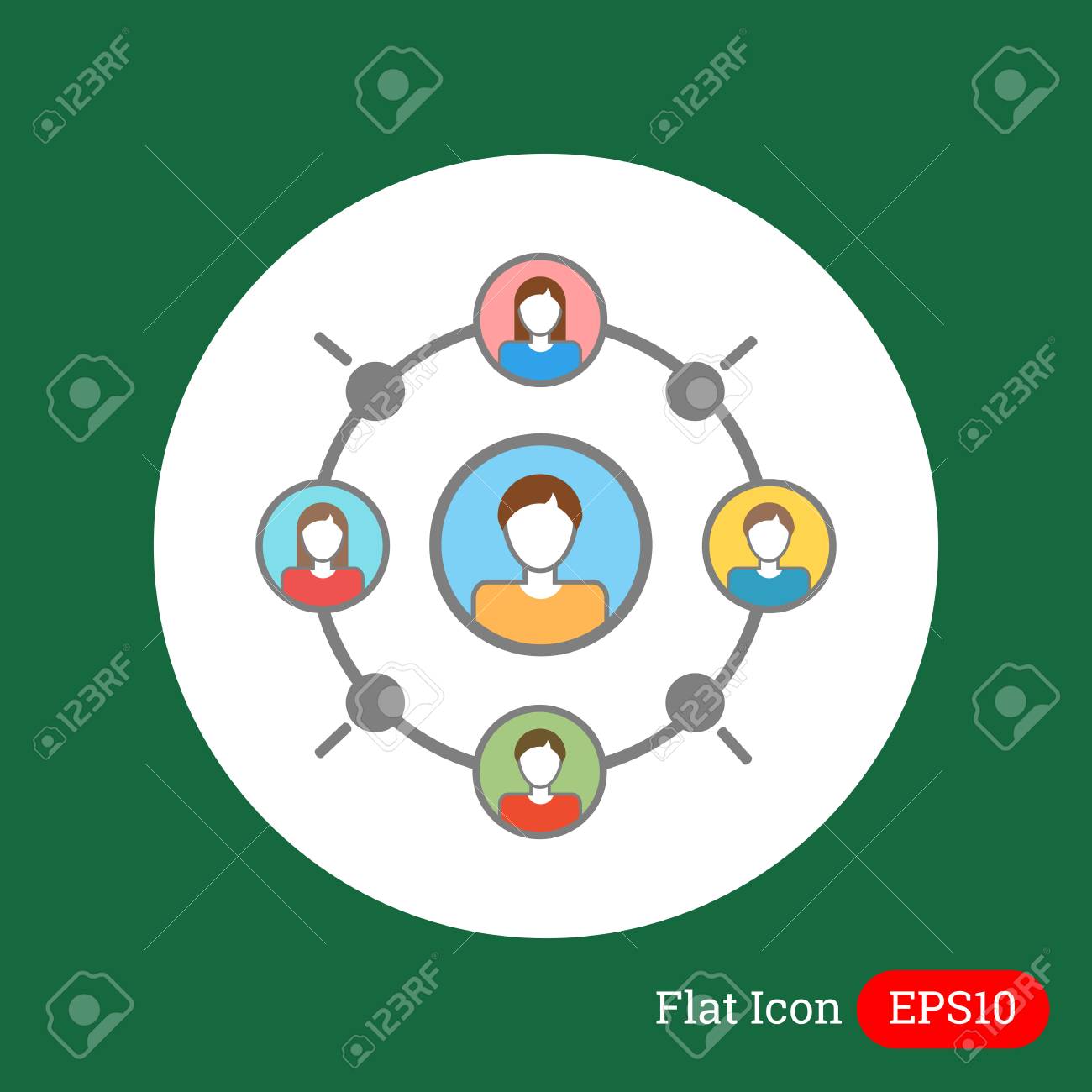 Icon Of Set Of Male And Female Character Portraits In Circle Royalty Free Cliparts Vectors And Stock Illustration Image 45065351