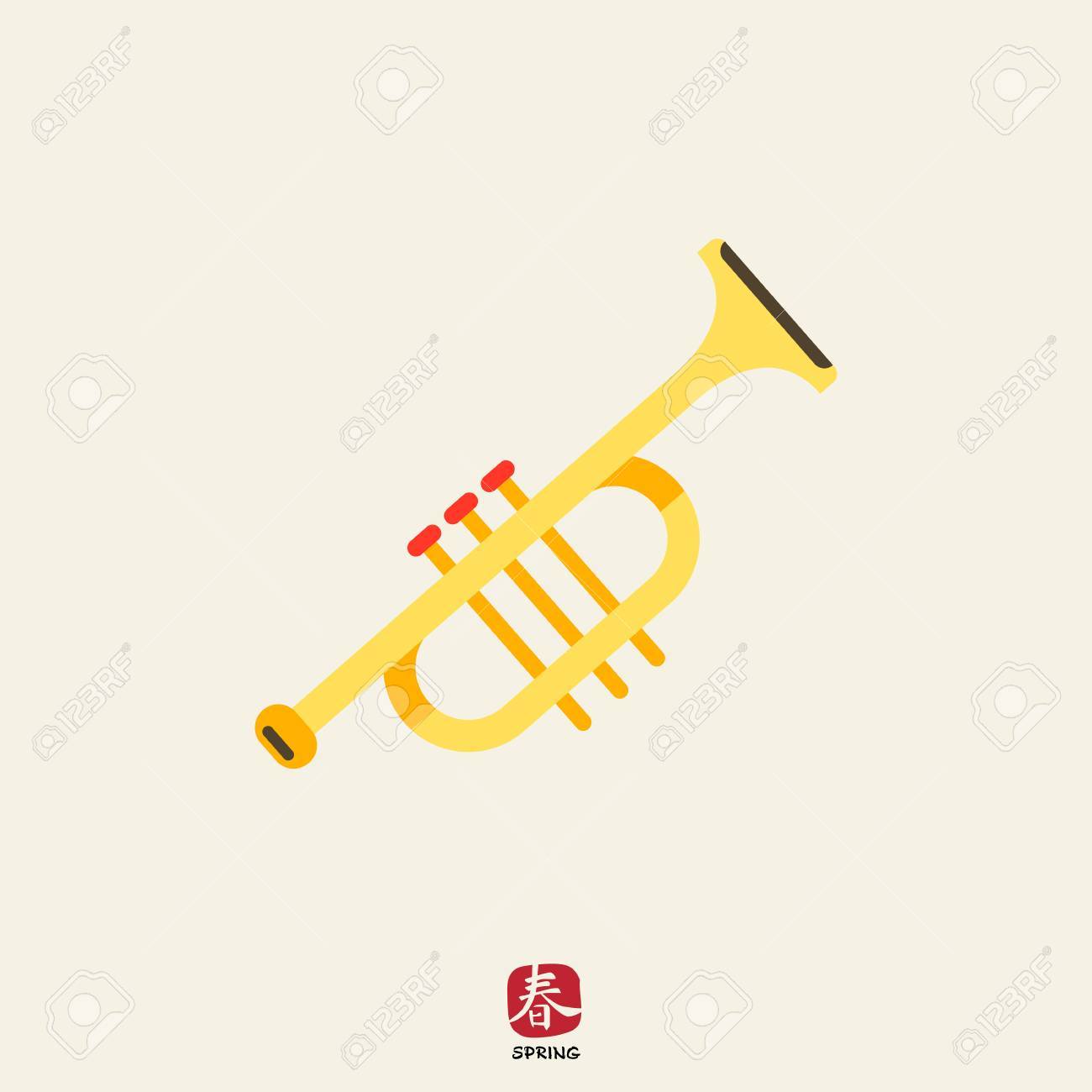 トランペットのアイコンのイラスト素材 ベクタ Image