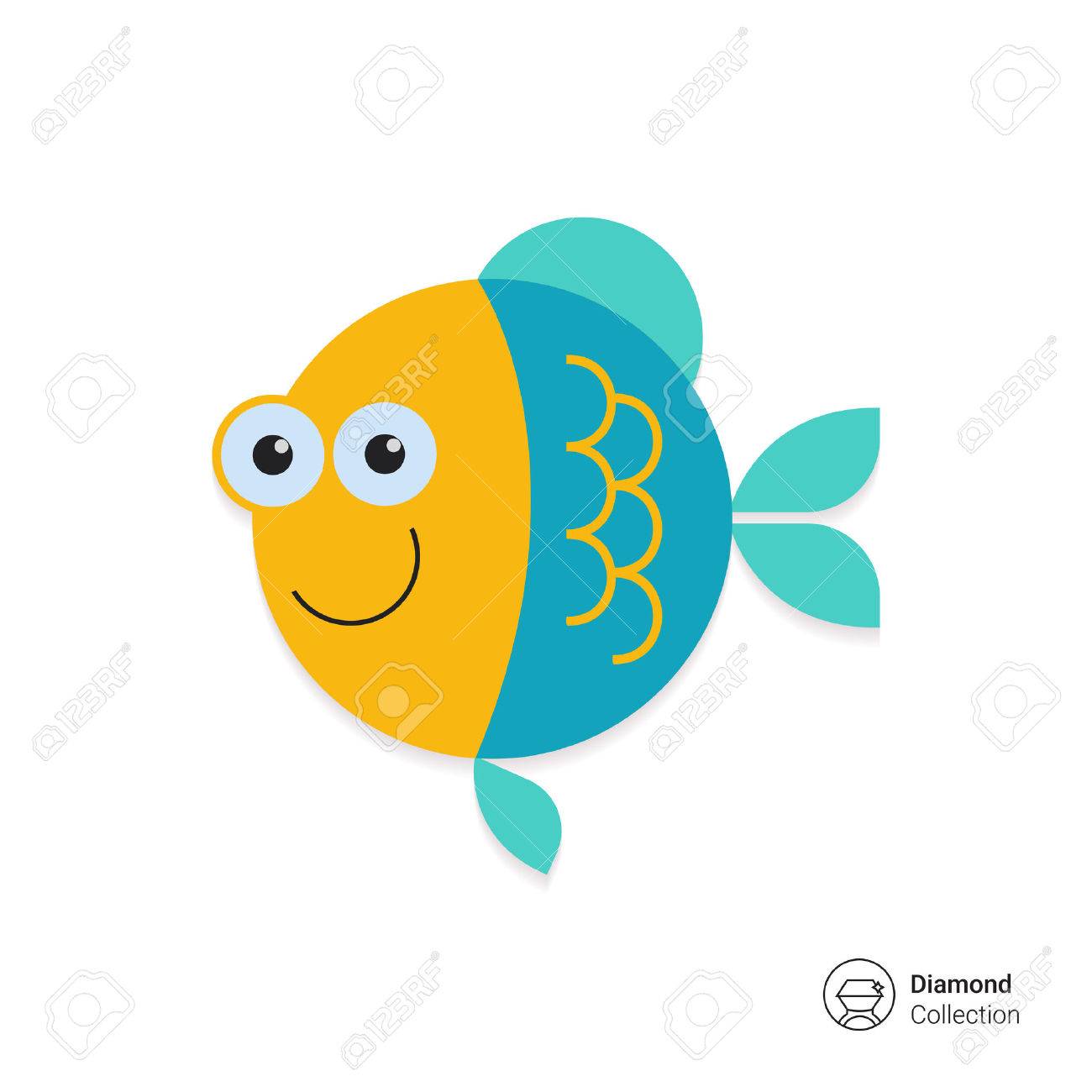 Vector Icon Of Cute Smiling Cartoon Fish Royalty Free SVG, Cliparts,  Vectors, and Stock Illustration. Image 47265569.