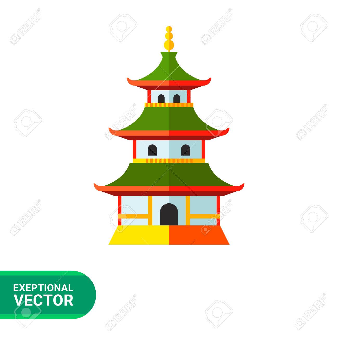 三重日本古代御所平城京のイメージのイラスト素材 ベクタ Image