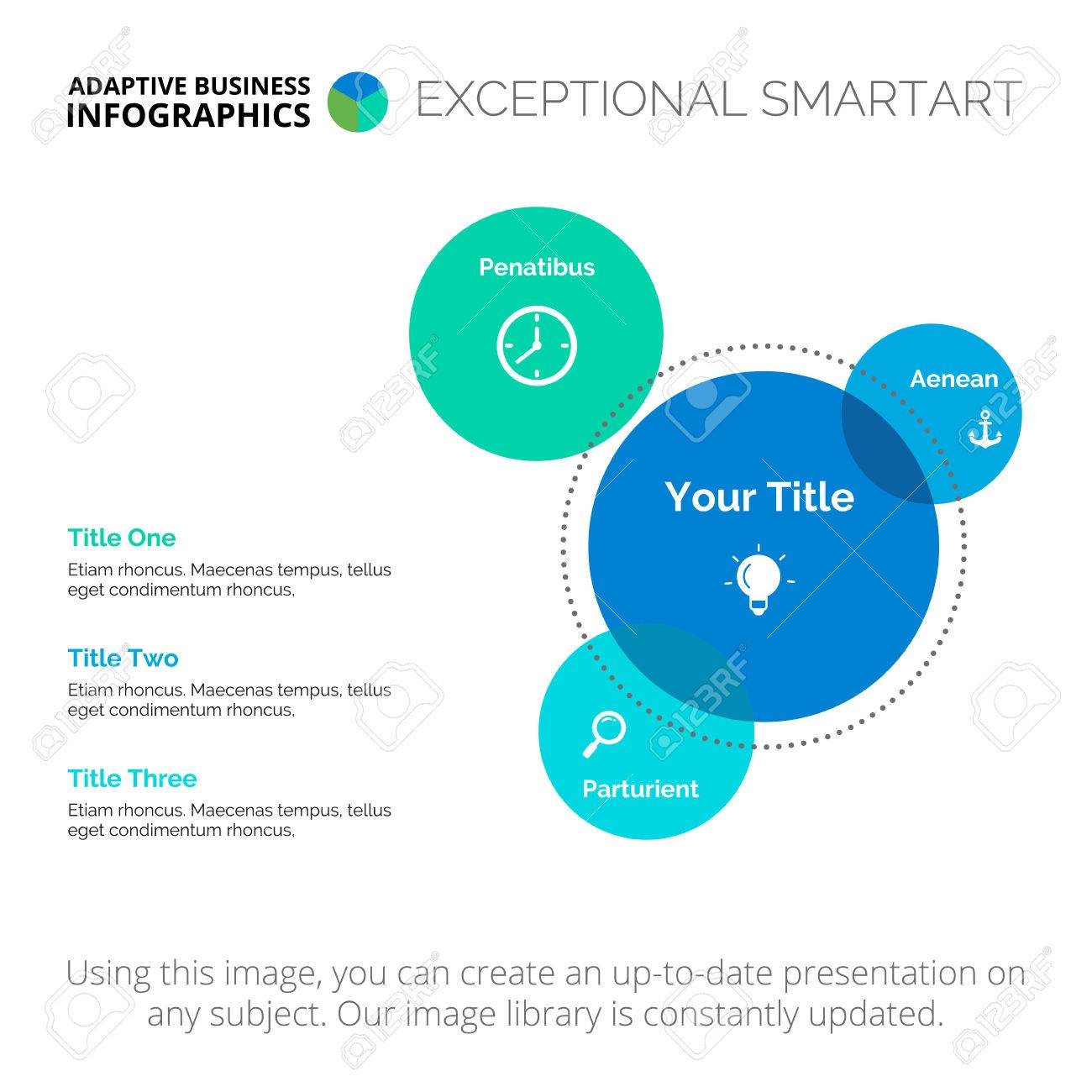 venn diagram slide template business data graph chart design venn diagram for three topics