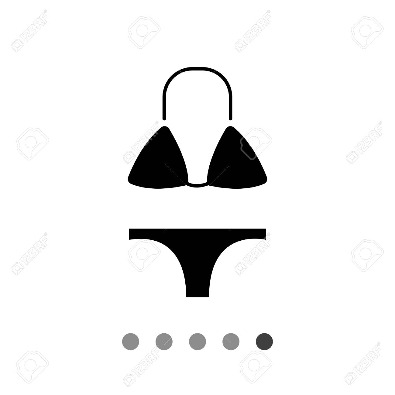 Baño De Silueta Vector Icono Traje Bikini Mujer Yb6gy7fv