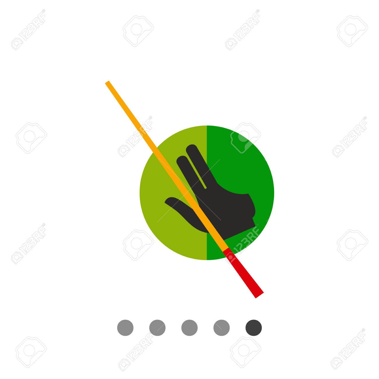 billiard glove and cue