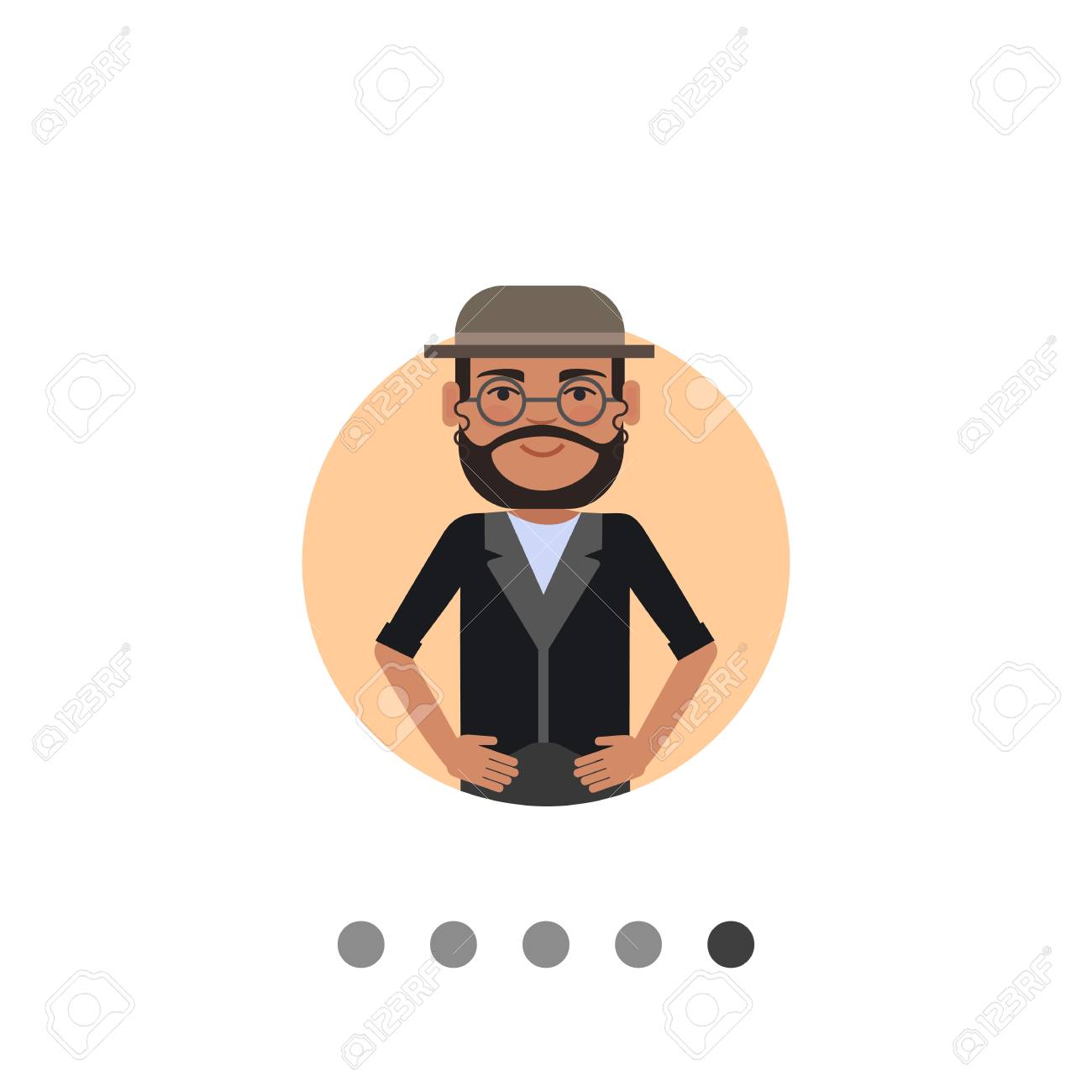 男性キャラクターは メガネと帽子を身に着けているユダヤ人の笑顔の男の肖像 のイラスト素材 ベクタ Image 男性キャラクターは メガネと帽子を身に着けているユダヤ人の笑顔の男の肖像 のイラスト素材 ベクタ Image