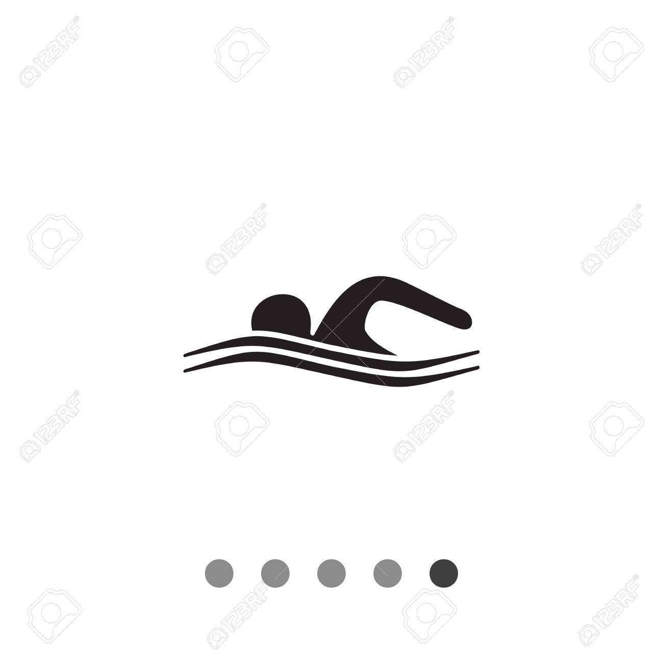 Swimming Simple Icon Vector Illustration Of Swimming Man Silhouette Royalty Free Cliparts Vectors And Stock Illustration Image