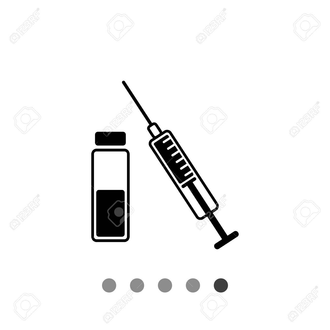 予防接種のシンプルなアイコン 注射器とワクチンのバイアルの黒と白のシンプルなイラスト のイラスト素材 ベクタ Image 予防接種のシンプルなアイコン 注射器とワクチンのバイアルの黒と白のシンプルなイラスト のイラスト素材 ベクタ Image