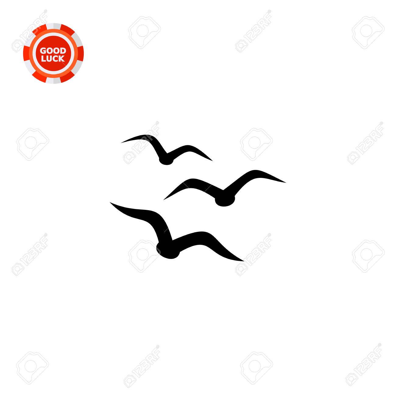 鳥の概念を表す 3 つのカモメのシルエットのモノクロのベクトルのアイコン のイラスト素材 ベクタ Image 鳥の概念を表す 3 つのカモメのシルエットのモノクロのベクトルのアイコン のイラスト素材 ベクタ Image