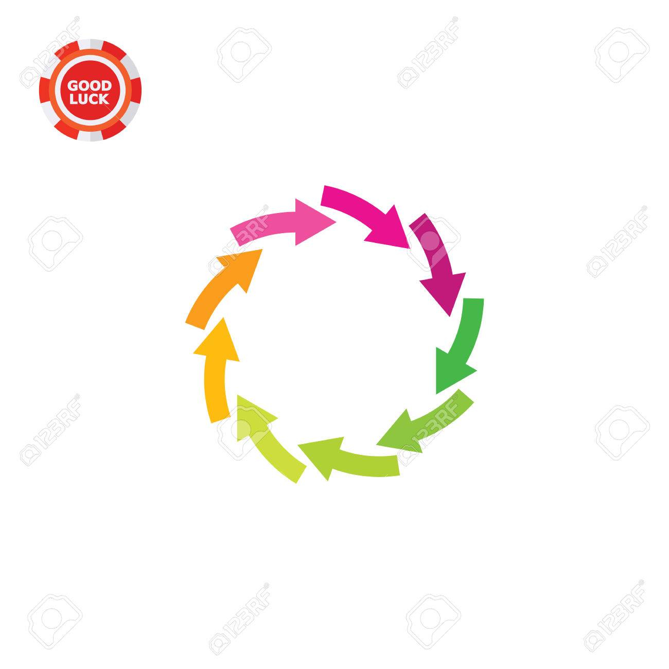 Illustration Of Circle Arrows Rotation Flow Circulation Direction Process Concept Can Be Used For Topics Like Process Presentation Direction のイラスト素材 ベクタ Image