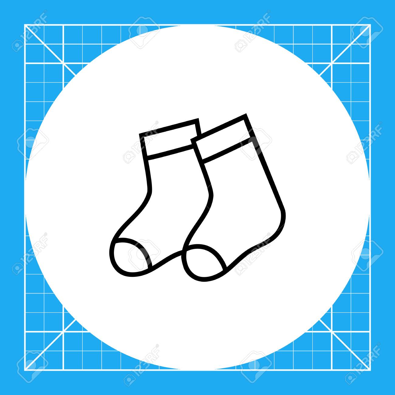 ベビー ソックスのペアのアイコンのイラスト素材 ベクタ Image