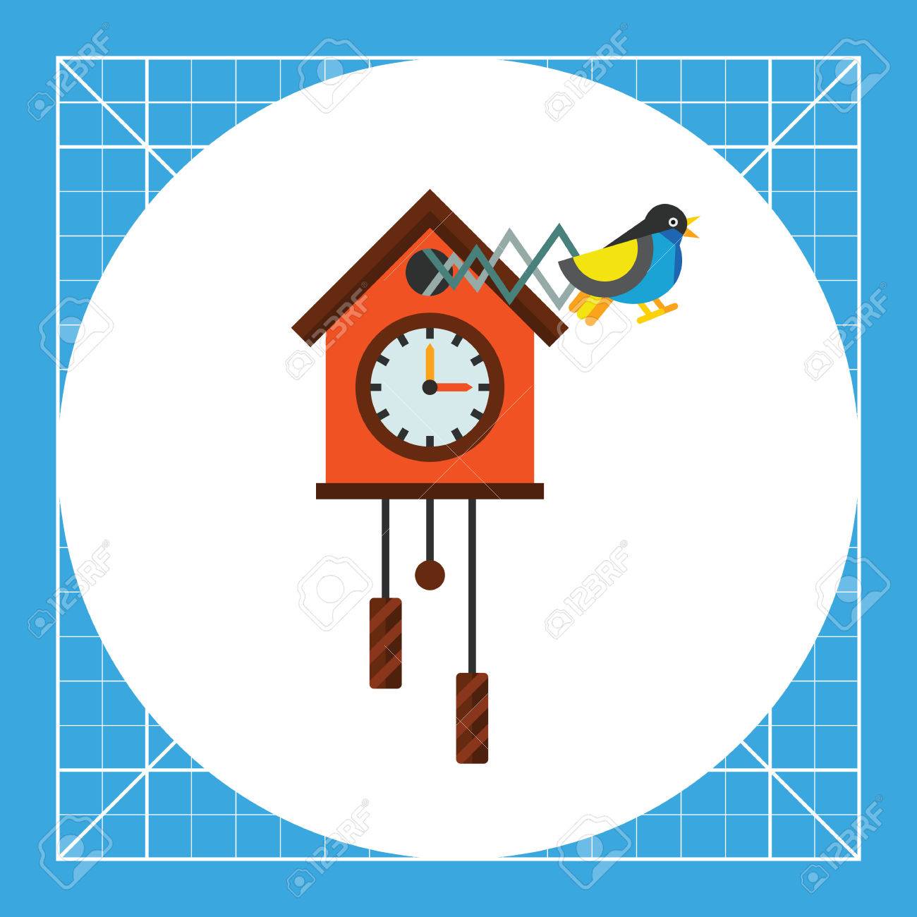 illustration of cuckoo clock time clock hour hand minute