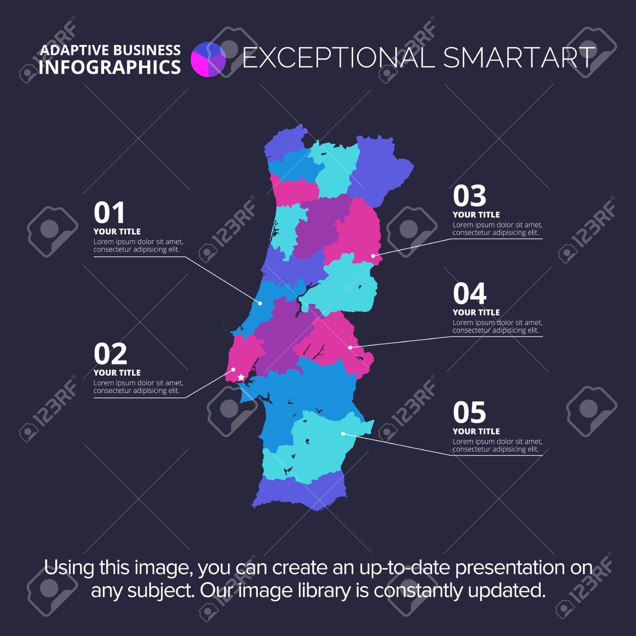 portugal presentation map