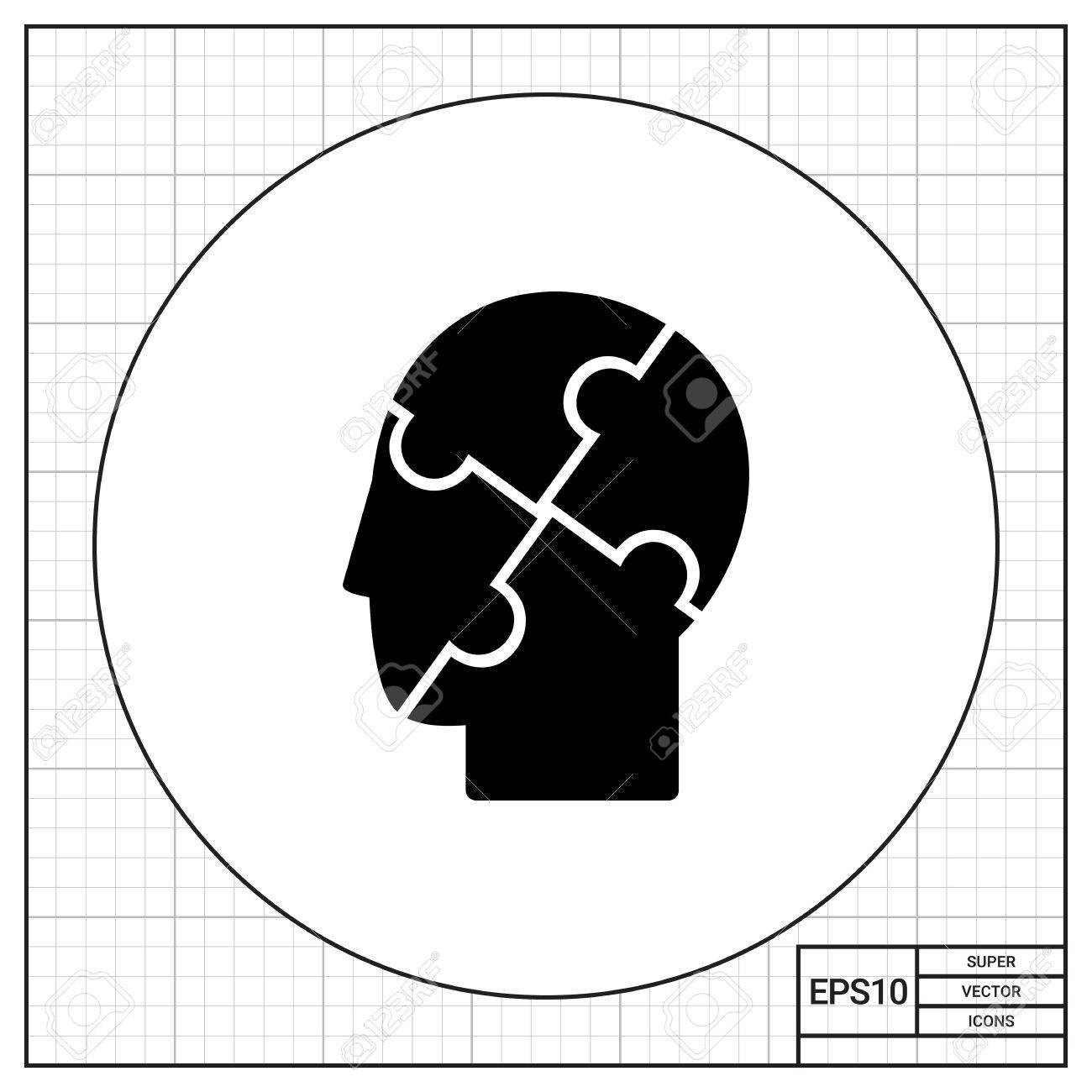 困惑の要素と人間の頭 気 硬化 ケア 心理学の概念 医学 医療 健康 心理学のようなトピックに使用できます のイラスト素材 ベクタ Image