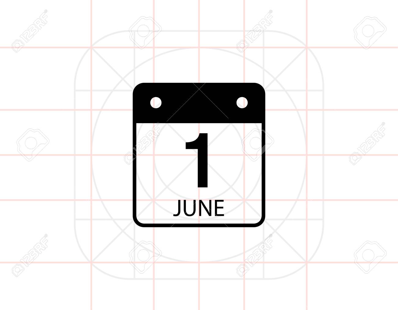 first june calendar page icon royalty free cliparts vectors and june calendar page