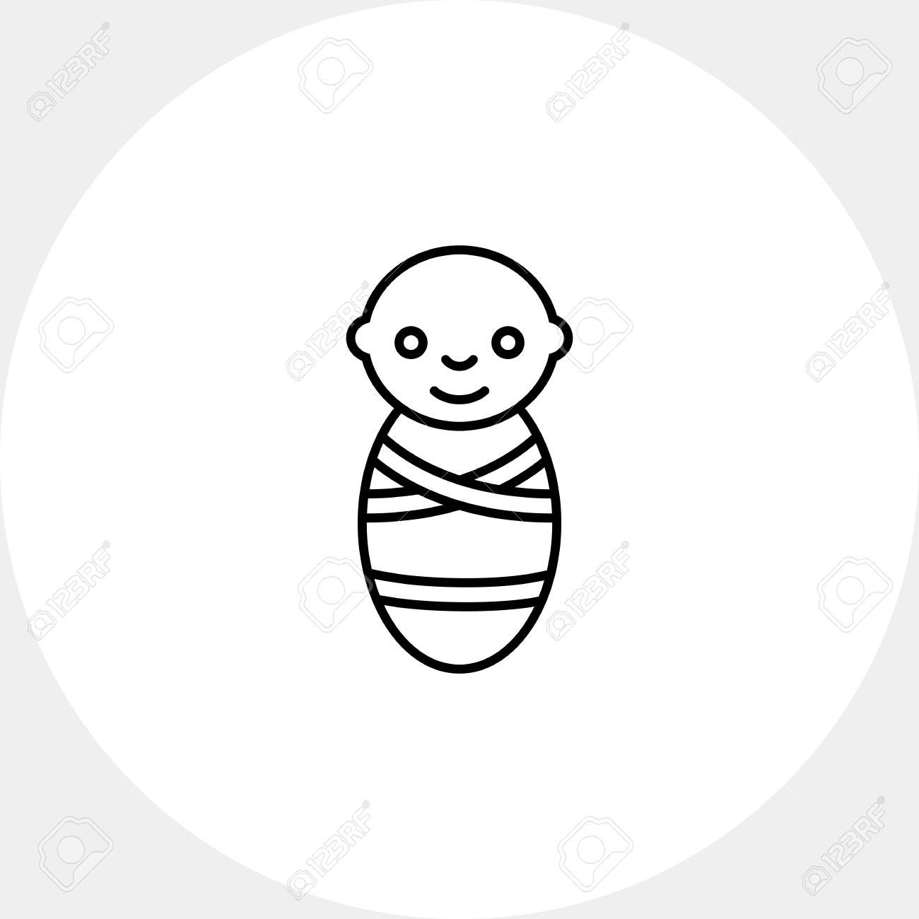 生まれたばかりの赤ちゃんを包むのアイコン のイラスト素材 ベクタ Image