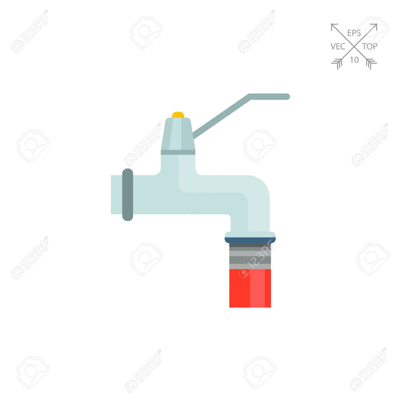 ホースと蛇口のイラスト素材 ベクタ Image