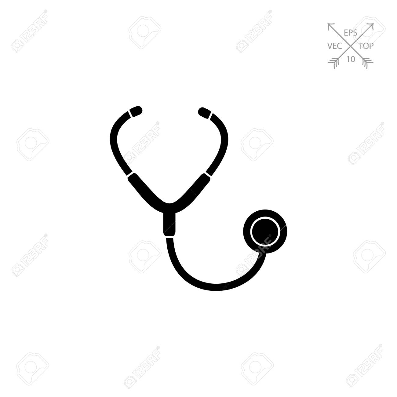 孤立した聴診器アイコンのイラスト素材 ベクタ Image