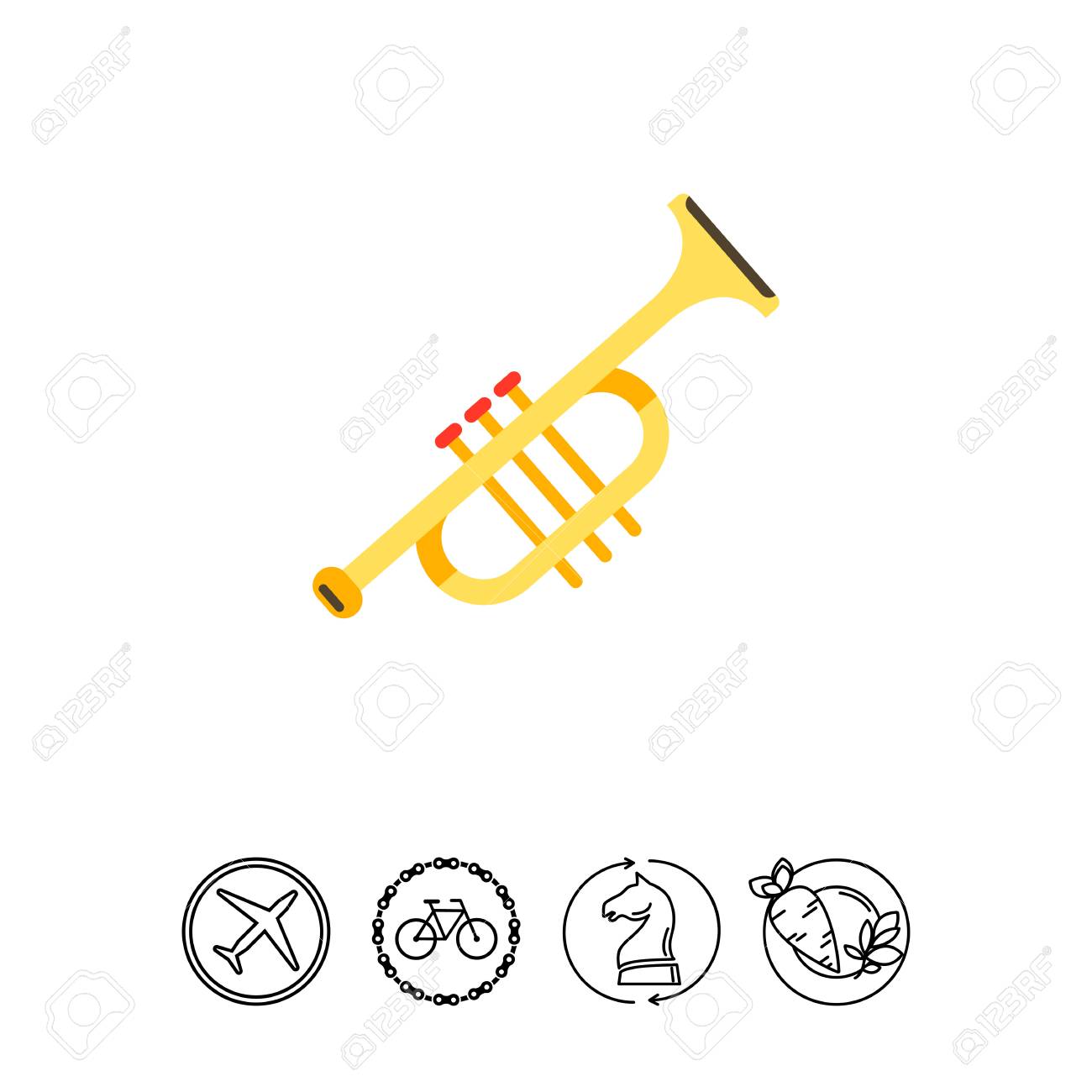 トランペットのアイコンのイラスト素材 ベクタ Image