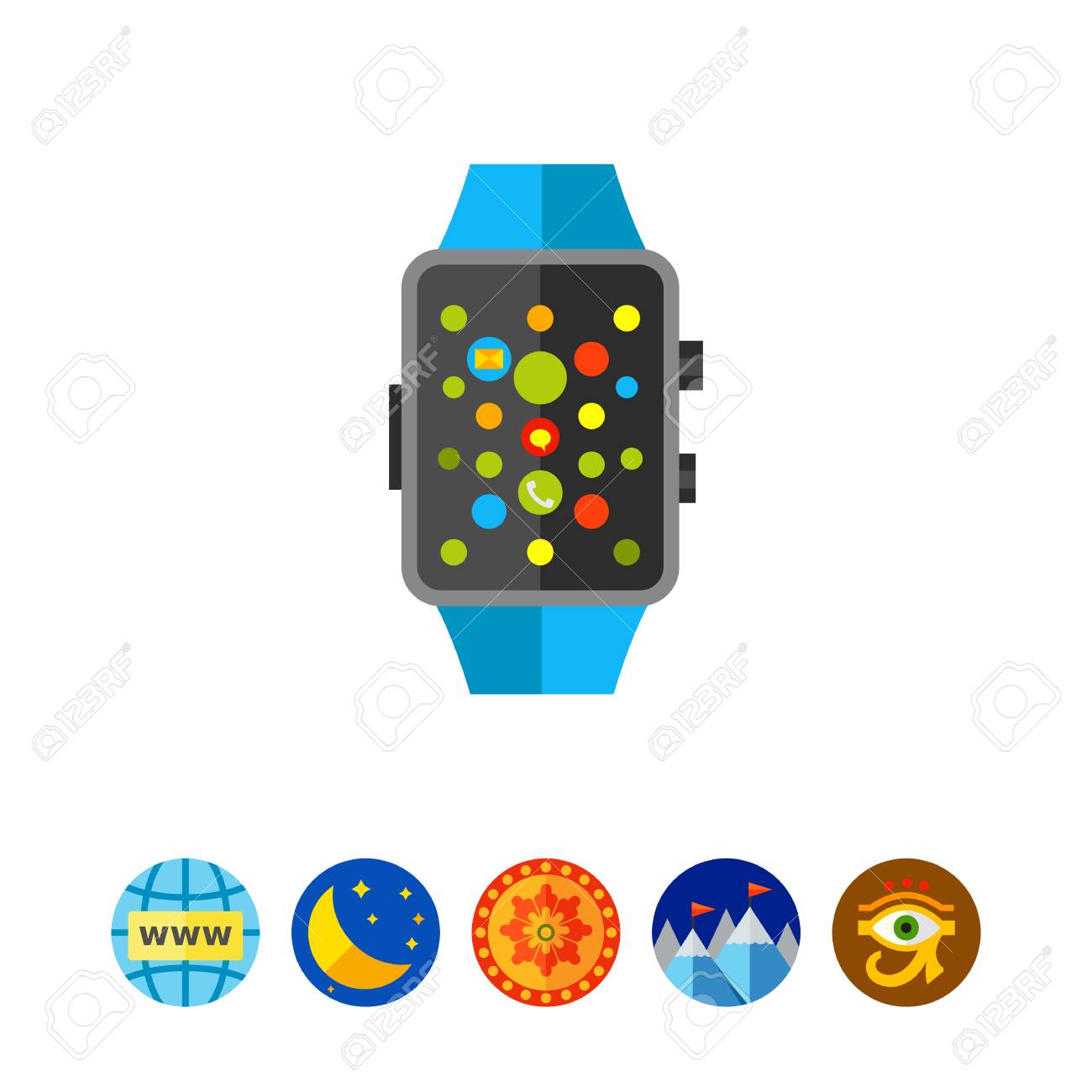 アップルウォッチのアイコン のイラスト素材 ベクタ Image