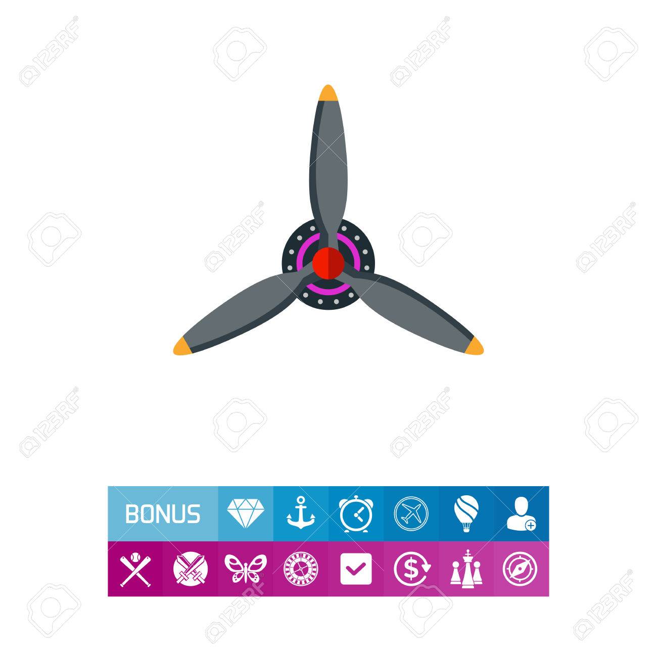 飛行機のプロペラのアイコンのイラスト素材 ベクタ Image