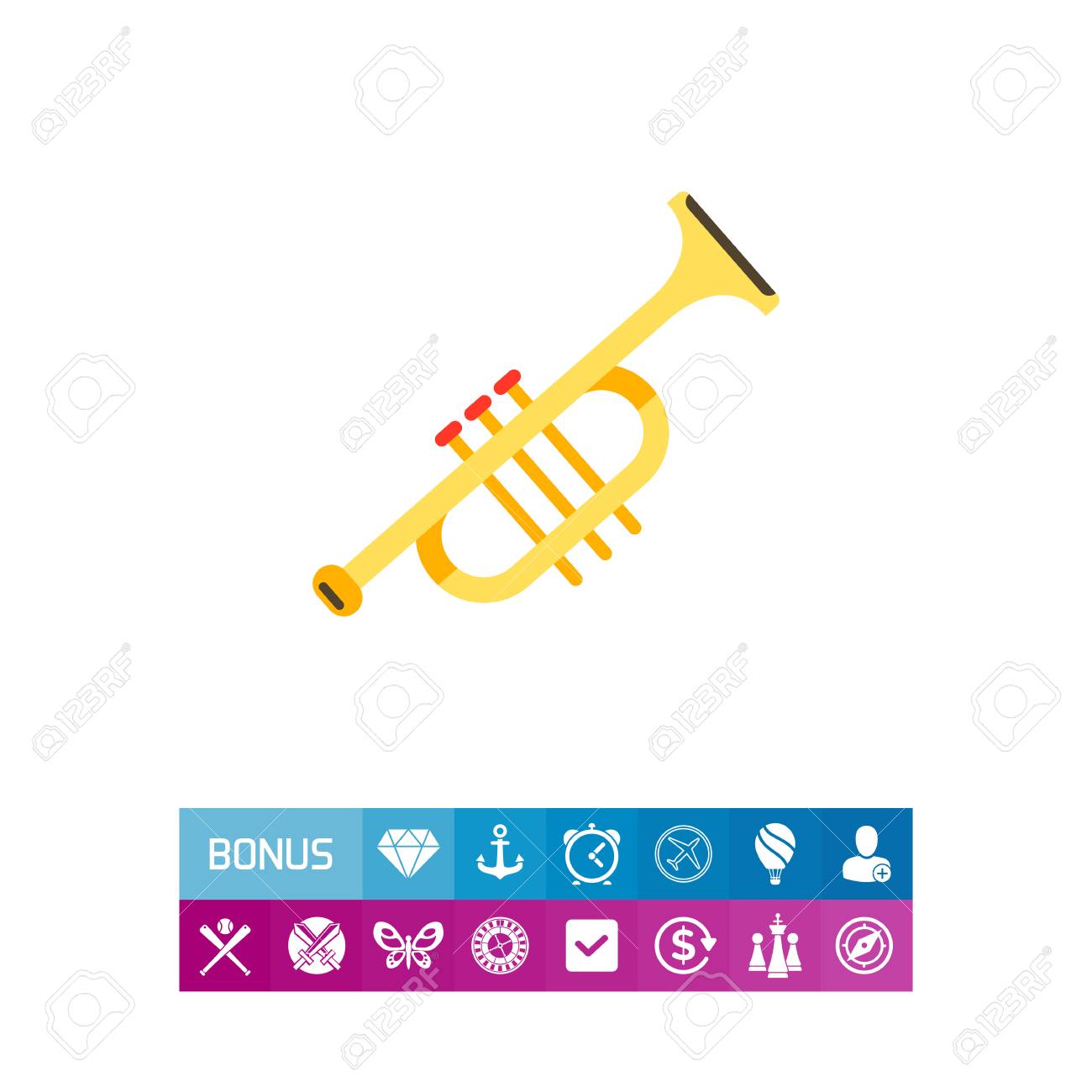 トランペットのアイコンのイラスト素材 ベクタ Image