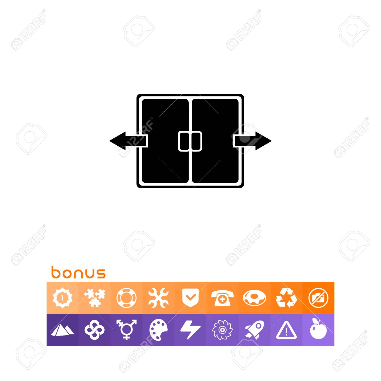 自動ドア シンプルなアイコン ベクトル イラスト白背景に のイラスト素材 ベクタ Image 8424