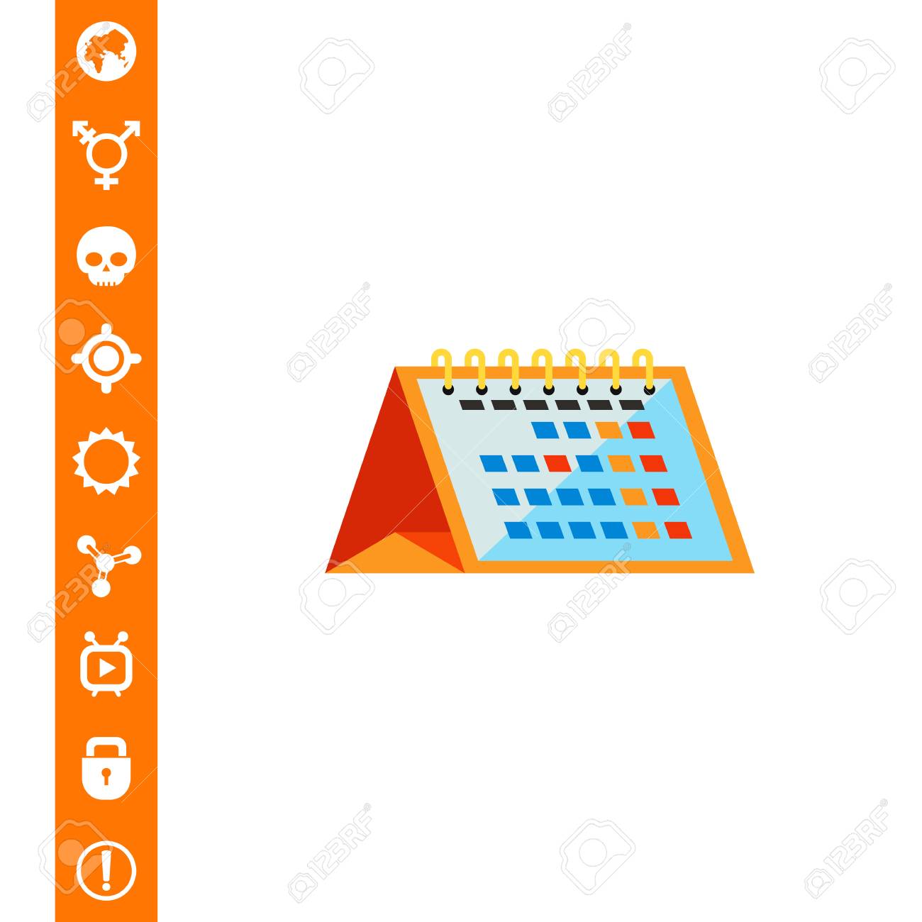 デスクトップ カレンダーのアイコンのイラスト素材 ベクタ Image