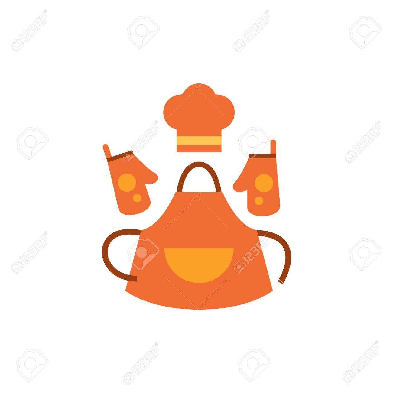 Icon Of Baker Clothing. Chef Hat, Apron, Gloves. Bakery Concept. Can Be  Used For Topics Like Household, Chef, Housewife Royalty Free SVG, Cliparts,  Vectors, and Stock Illustration. Image 86316468., image size:1300x1300
