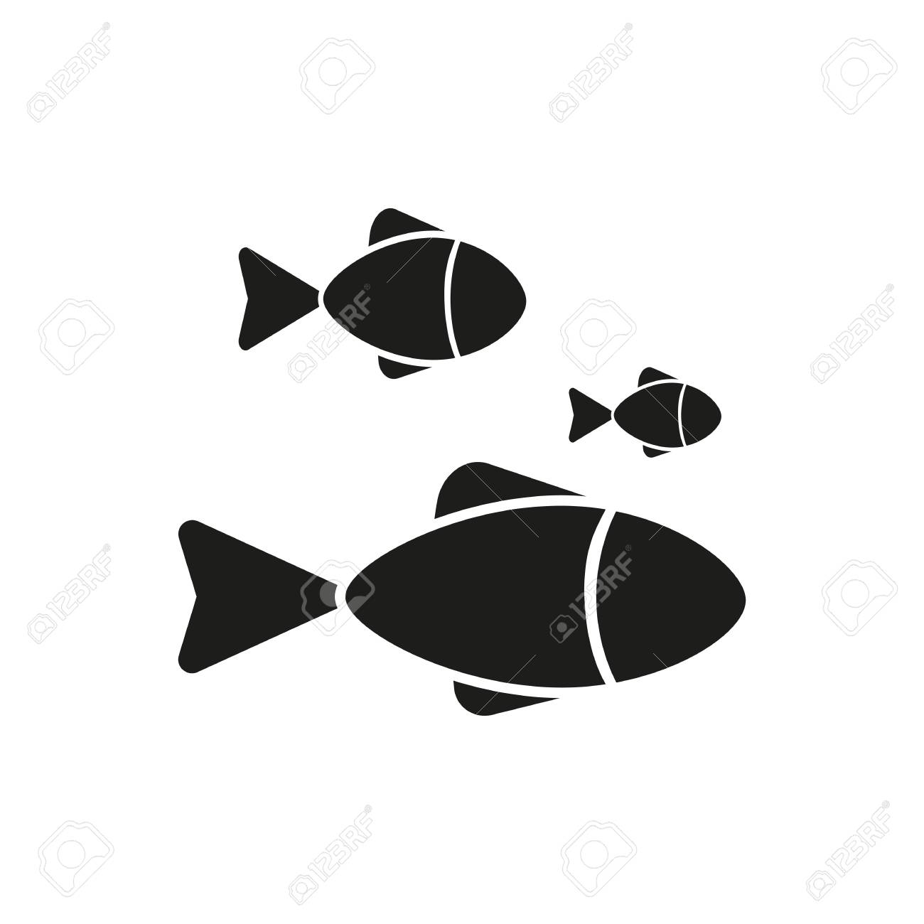 海洋水族館のシンプルなアイコンで魚の群れのイラスト素材 ベクタ Image 海洋水族館のシンプルなアイコンで魚の群れのイラスト素材 ベクタ Image
